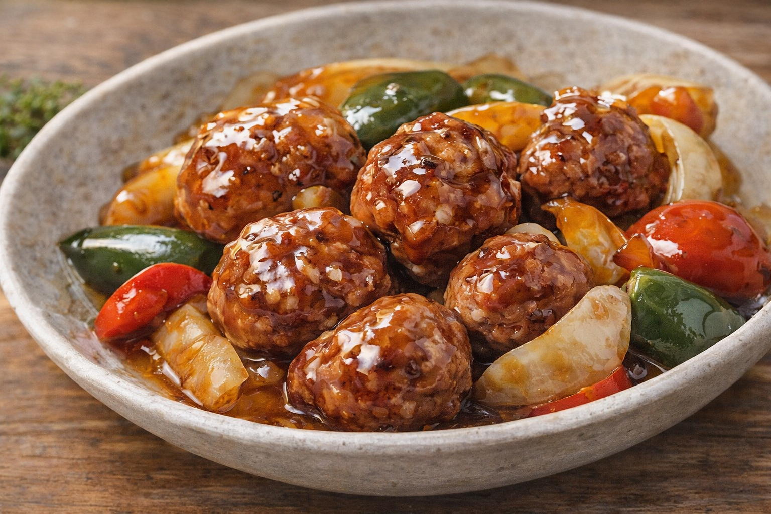 豚こま団子の酢豚