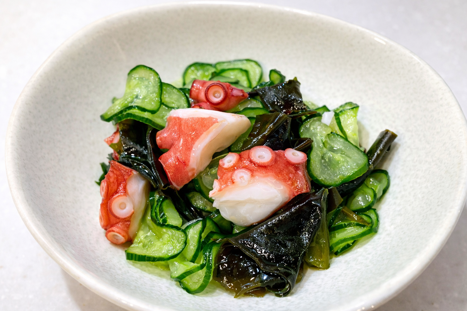 ワカメときゅうりとタコの酢の物