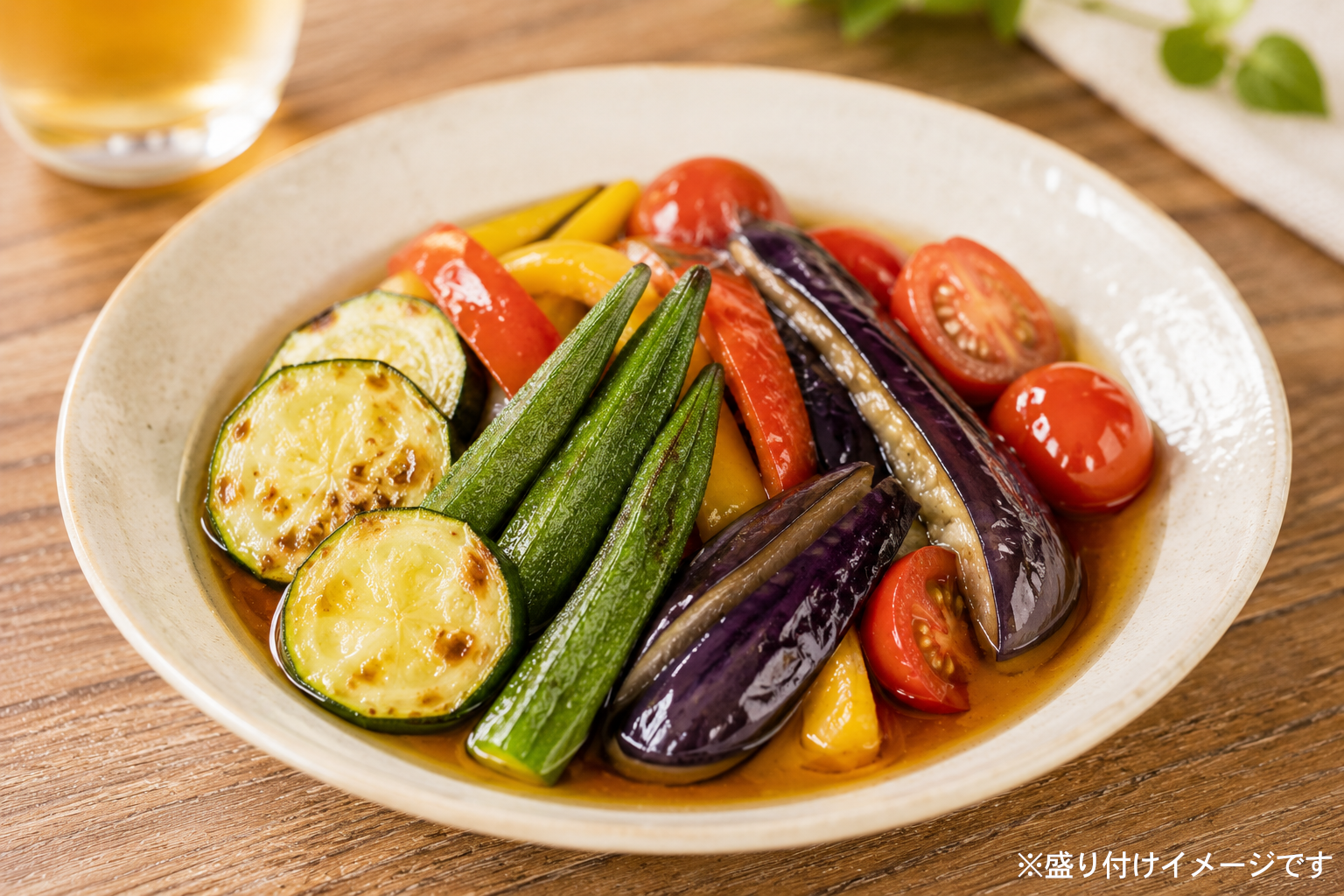 夏野菜の焼きびたし風(2人分)